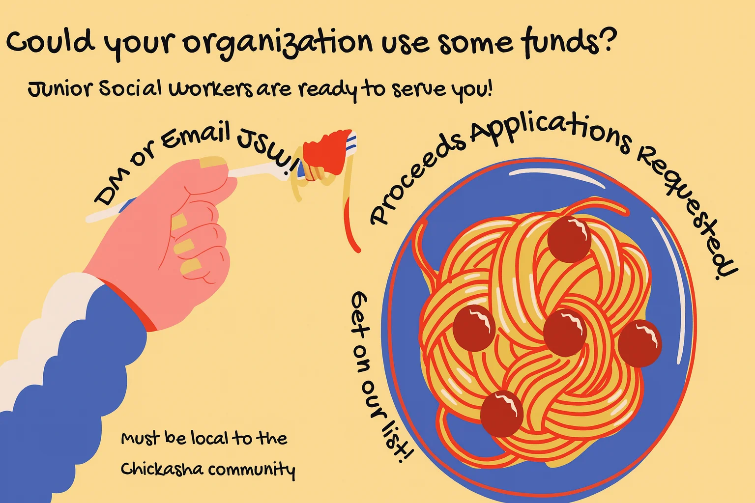 Junior Social Workers Spaghetti Day in Chickasha